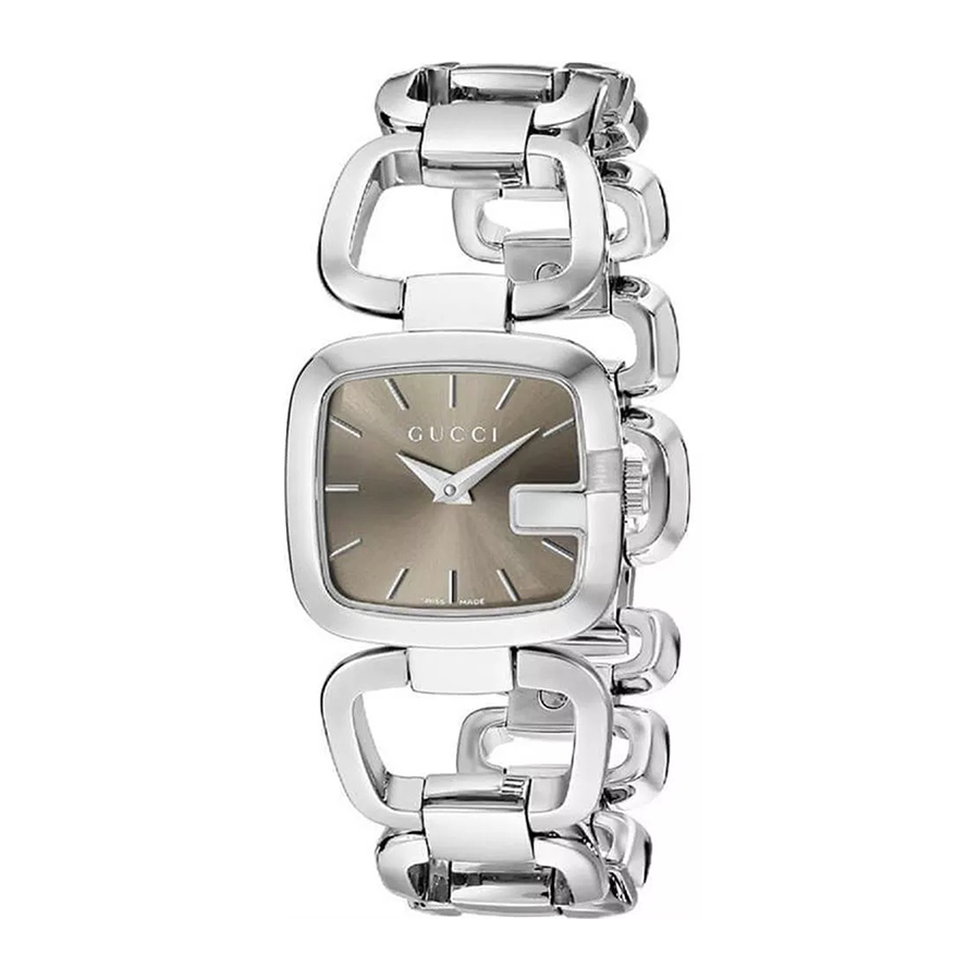 Đồng Hồ Nữ Gucci G-Gucci Small Brown Dial Silver Tone YA125507 Màu Bạc - Nâu - Duy Hoang
