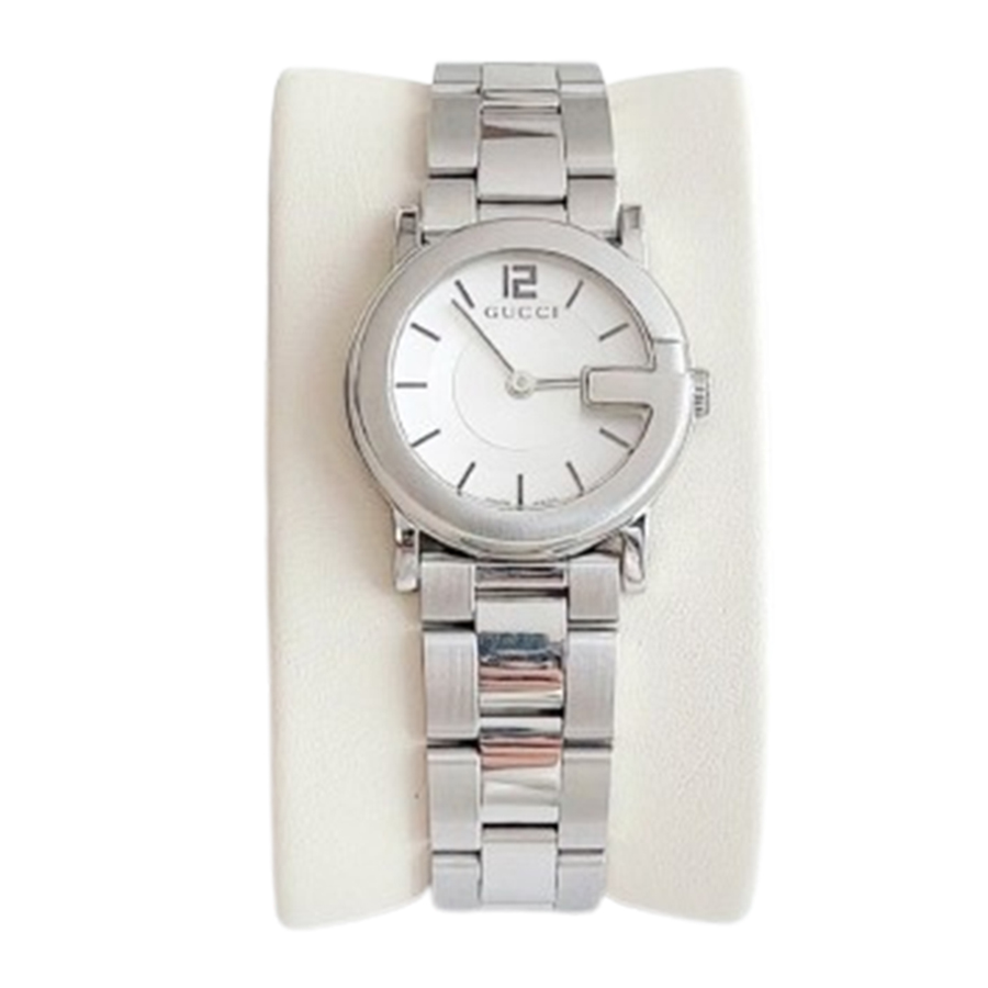 Đồng Hồ Nữ Gucci G Round 101J Case 29mm Màu Bạc Trắng - Duy Hoang