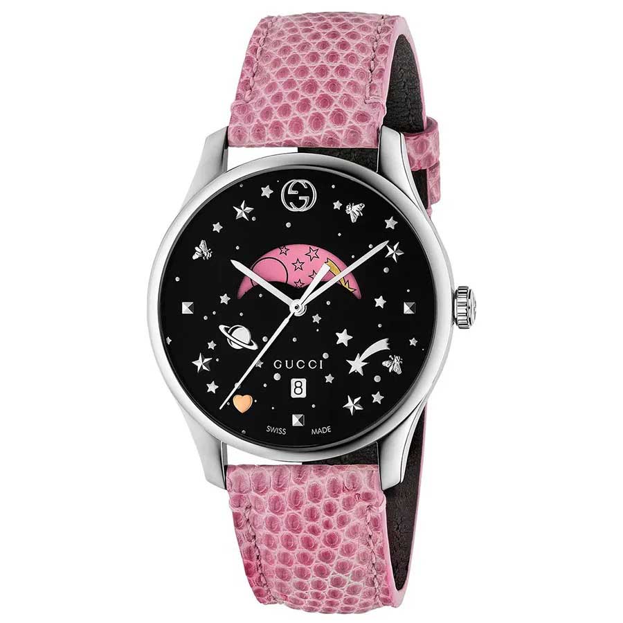 Đồng Hồ Nữ Gucci G-Timeless Black Moonphase Case 36mm YA1264046 Màu Hồng - Duy Hoang