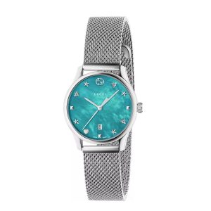 Đồng Hồ Nữ Gucci G-Timeless Quartz Watch YA126582 Màu Bạc/Xanh - Duy Hoang