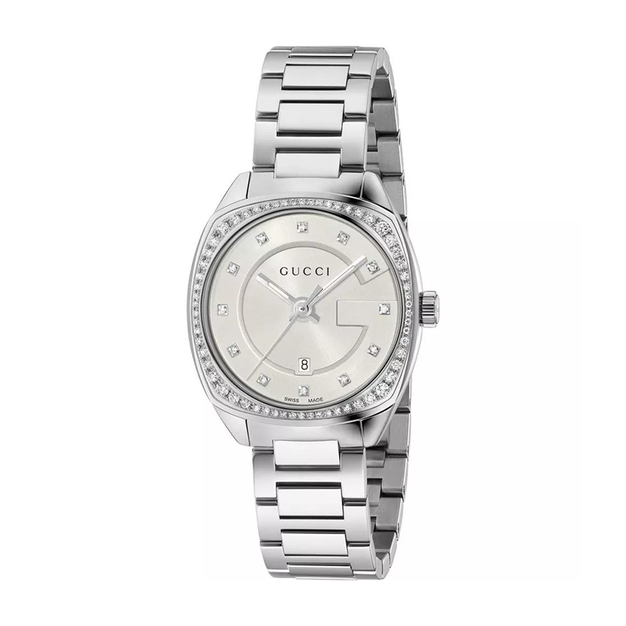 Đồng Hồ Nữ Gucci GG2570 Diamond White YA142505 Màu Bạc - Duy Hoang