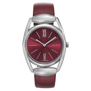 Đồng Hồ Nữ Gucci Horsebit Black Leather Ladies Watch 34mm YA139402 Màu Đỏ Tím - Duy Hoang