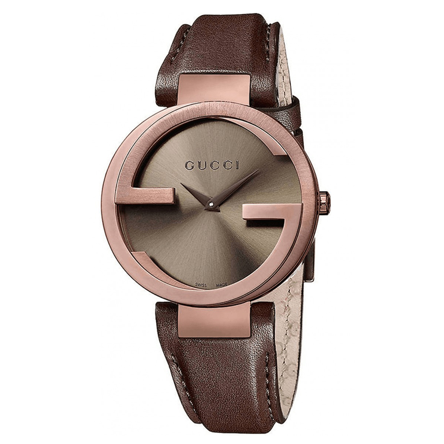 Đồng Hồ Nữ Gucci Interlocking G Brown Watch 37mm YA133309 Màu Nâu Xám - Duy Hoang