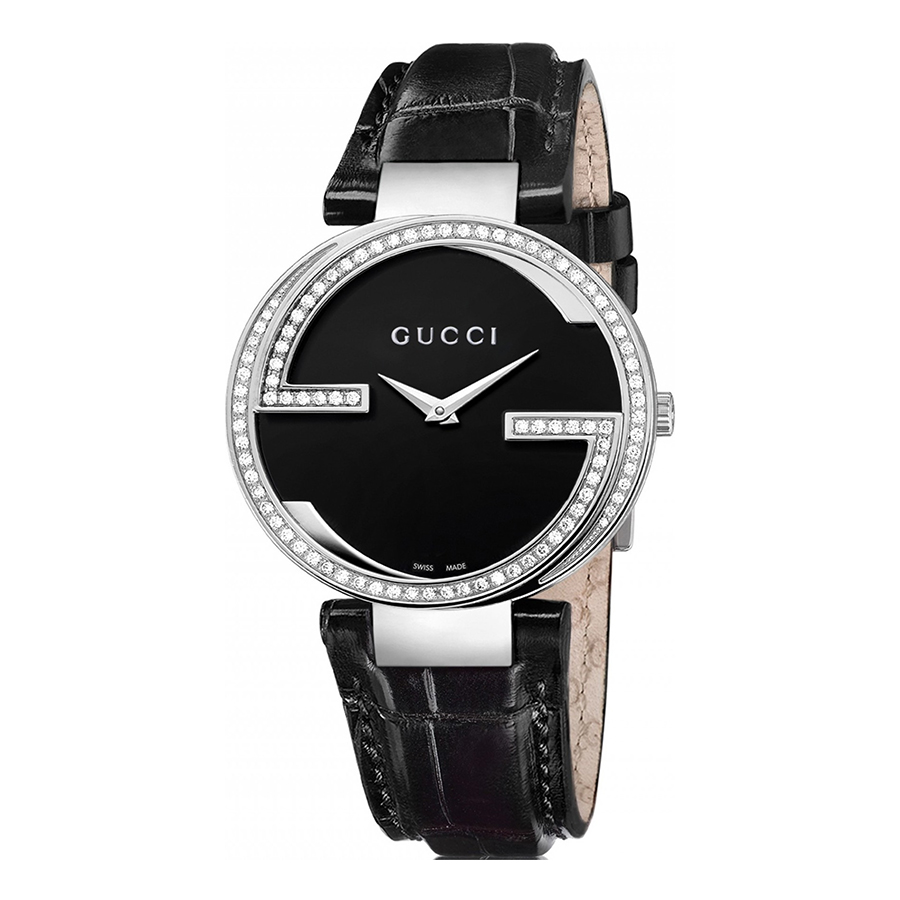 Đồng Hồ Nữ Gucci Interlocking YA133306 Màu Đen Bạc - Duy Hoang