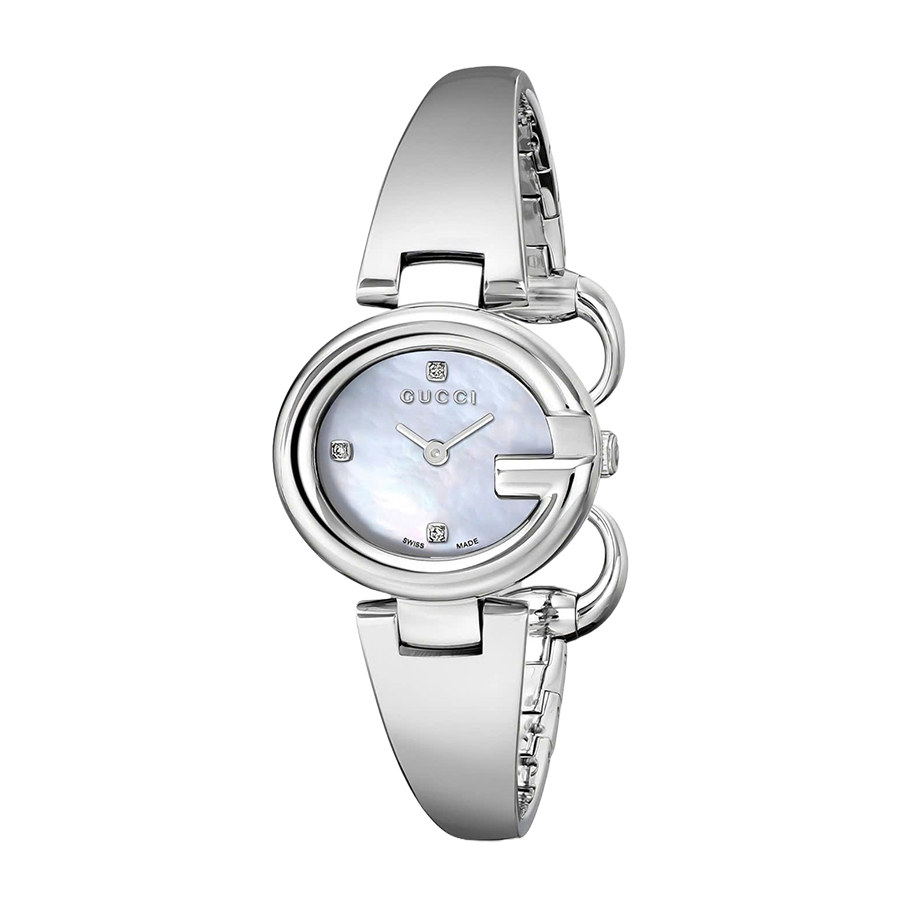 Đồng Hồ Nữ Gucci Quartz Guccissima Diamond YA134303 Màu Bạc - Duy Hoang