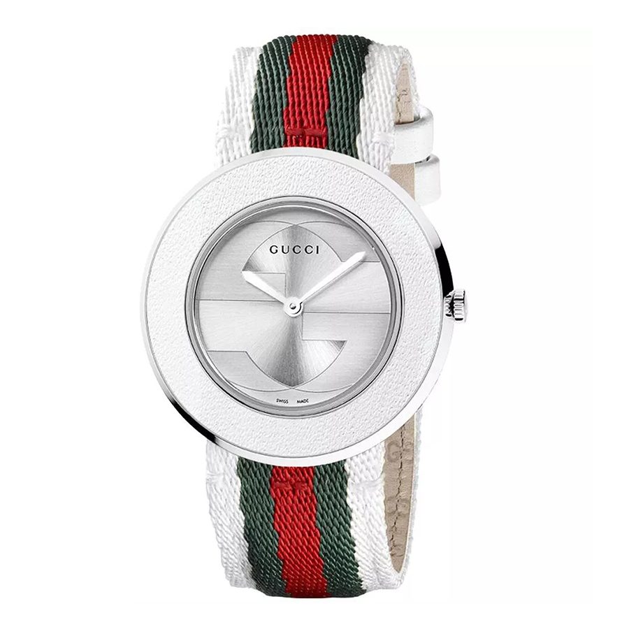 Đồng Hồ Nữ Gucci U-pay Red & White Nylon YA129411 Watch Màu Đỏ - Trắng - Duy Hoang