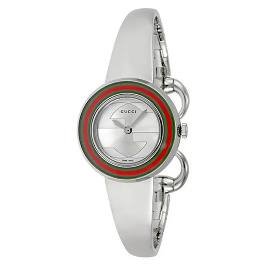 Đồng Hồ Nữ Gucci U-Play Quartz White Dial Silver YA129506 Màu Bạc (Tặng Kèm Dây Da) - Duy Hoang