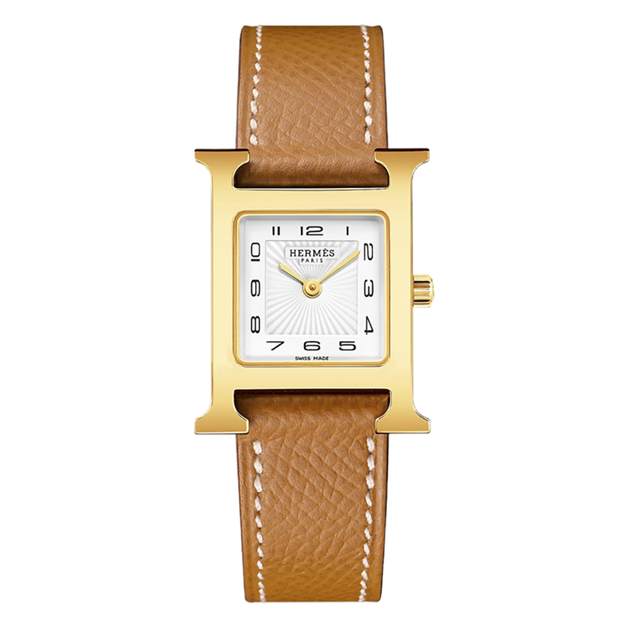Đồng Hồ Nữ Hermès Heure H Watch Small Case 21mm Model W036732WW00 Màu Cam Trắng - Duy Hoang