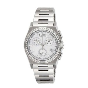 Đồng Hồ Unisex Gucci 115 Pantheon Chronograph YA115408 Màu Bạc - Duy Hoang