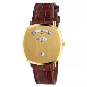 Đồng Hồ Unisex Gucci Grip Quartz Gold Unisex Watch YA157413 Màu Vàng - Đỏ - Duy Hoang
