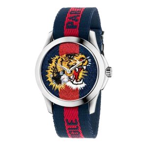 Đồng Hồ Unisex Gucci Le Marché Des Merveilles Watch YA126495 Màu Xanh Navy/Đỏ - Duy Hoang