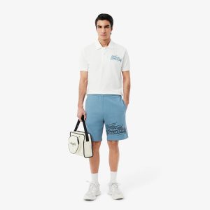 Quần Ngắn Lacoste Nam Chất Liệu Nỉ Cotton Họa Tiết Graphic - Duy Hoang