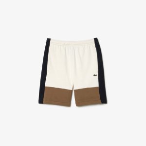 Quần Ngắn Lacoste Nam Dáng Suông Chất Liệu Fleece Họa Tiết Colour Block - Duy Hoang