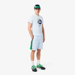 Quần Ngắn Tennis Lacoste Nam Nhẹ Hoạ Tiết Kẻ Sọc Phối Màu - Duy Hoang