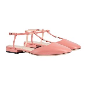 Giày Bệt Nữ Gucci Ballet Flat With Double G Màu Hồng Size 35.5 - Duy Hoang
