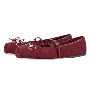 Giày Bệt Nữ Gucci Horsebit Ballet Flat ‎821220 FAD8F 8546 Màu Đỏ Size 37 - Duy Hoang