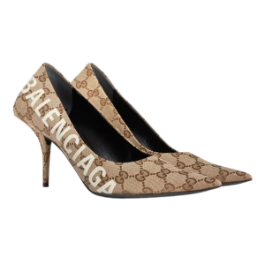 Giày Cao Gót Nữ Gucci Women’s The Hacker Project Square Knife Pump ‎676603 KQW00 9742 Màu Be Size 35 - Duy Hoang
