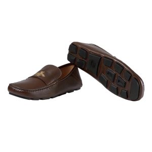 Giày Lười Nam Gucci 473769 Bee Loafers Màu Nâu Size 40.5 - Duy Hoang