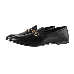 Giày Lười Nam Gucci Black Leather Loafer With Horsebit 407314 Màu Đen Size 6.5 - Duy Hoang