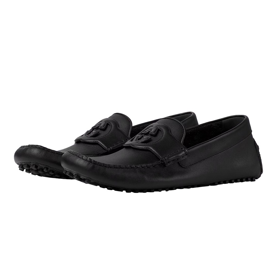 Giày Lười Nam Gucci GG Moccasin Interlocking Màu Đen Size 41 - Duy Hoang