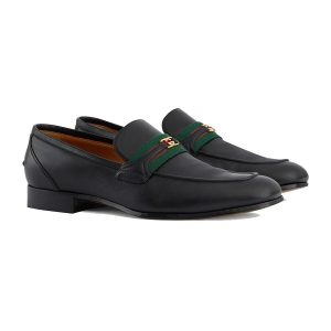 Giày Lười Nam Gucci HA HA HA Loafer With Interlocking G Black 717028-AAA3E-1060 Màu Đen Size 39 - Duy Hoang
