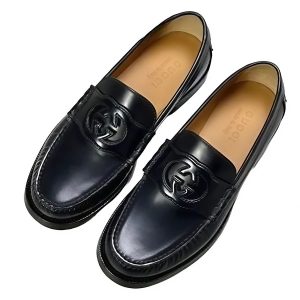 Giày Lười Nam Gucci Millennial Ribot GG Black Loafer Màu Đen Size 39 - Duy Hoang