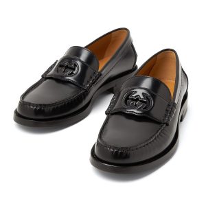 Giày Lười Nam Gucci Millennial Ribot GG Loafers Màu Đen Size 6 - Duy Hoang