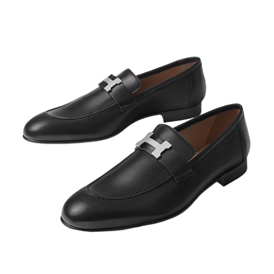 Giày Lười Nam Hermès Mocasines Paris Màu Đen Size 42 - Duy Hoang