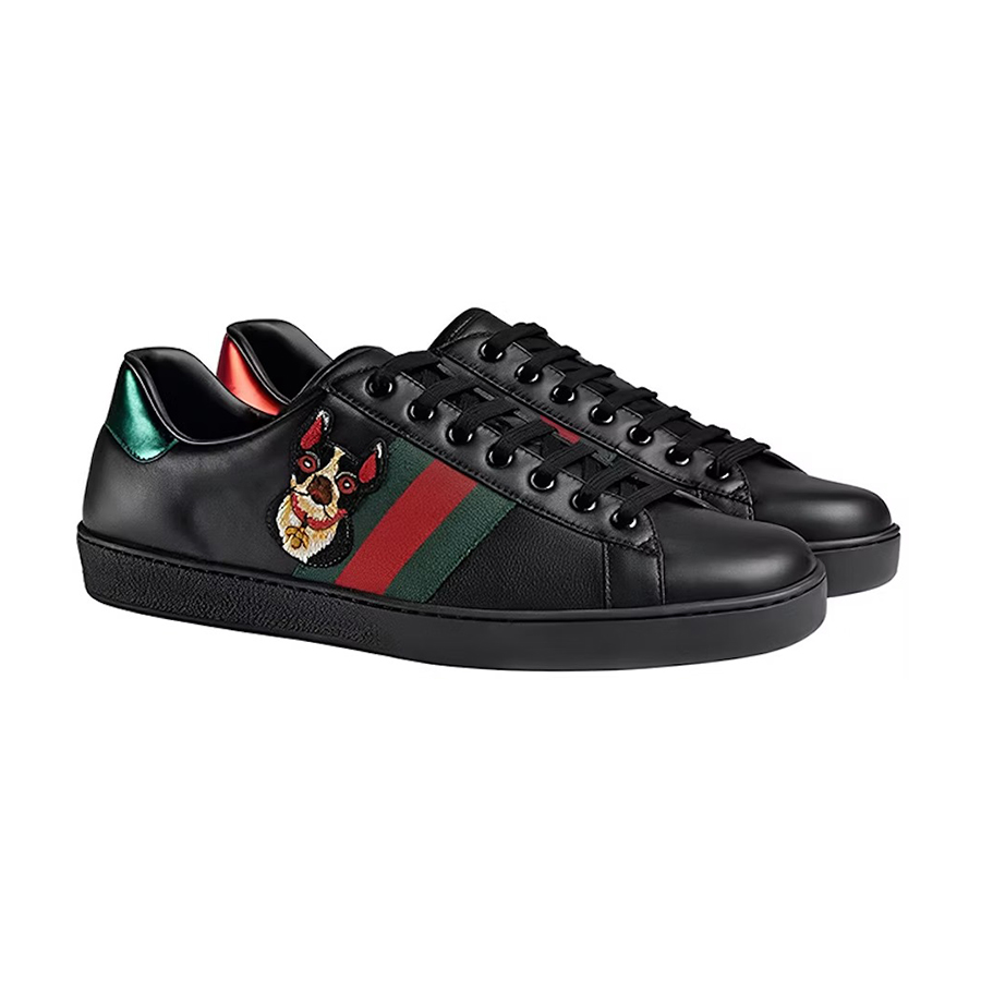 Giày Sneaker Gucci Ace Year of the Dog Black 501907-DOPE0-1061 Màu Đen Size 40 - Duy Hoang