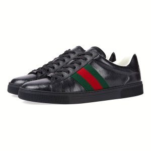 Giày Sneaker Nam Gucci Ace GG Crystal Canvas Low Top Sneakers 760775 Màu Đen Size 6 - Duy Hoang