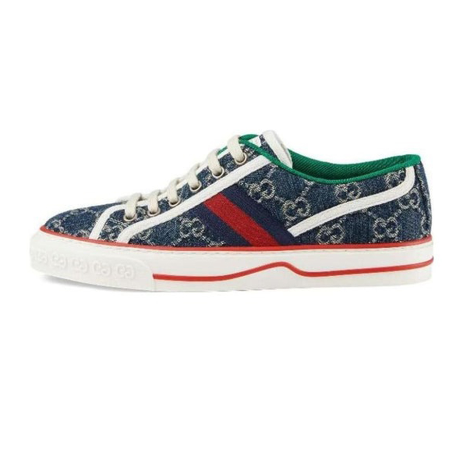Giày Sneaker Nữ Gucci GG Tennis 1977 WMNS 606110-2KQ10-4463 Màu Xanh Denim - Duy Hoang