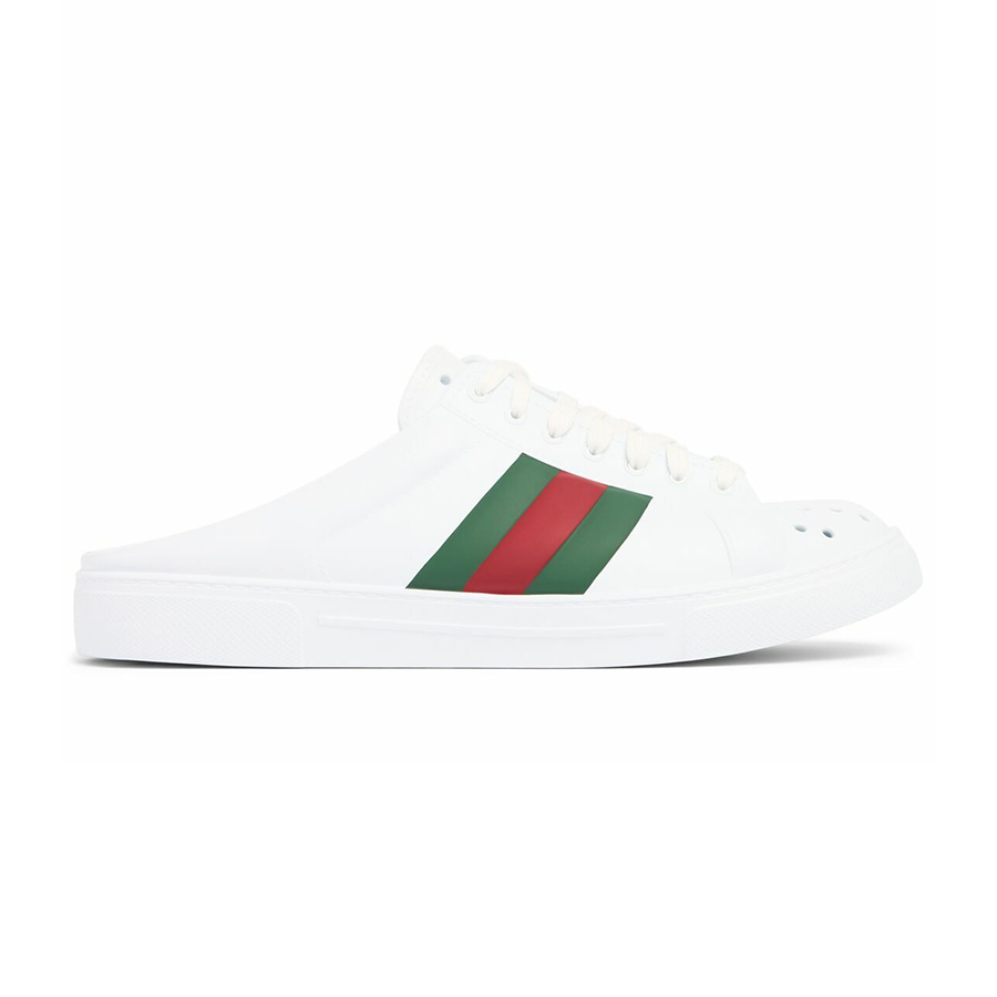 Giày Sục Gucci  Ace Sabot Rubber Mules 780288 Màu Trắng Size 5 - Duy Hoang