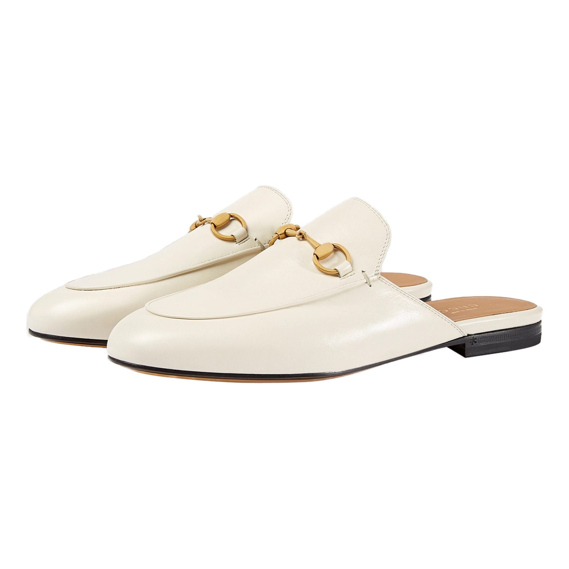 Giày Sục Gucci Princetown Leather Slipper 423513 C9D00 9022 Màu Trắng Size 35 - Duy Hoang