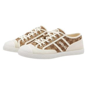 Giày Thể Thao Gucci GG Canvas In Beige Ebony 759055 FAC19 9756 Màu Beige Size 39 - Duy Hoang