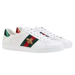 Giày Thể Thao Nam Gucci Ace Embroidered Sneaker White Leather With Bee Màu Trắng Size 5.5 - Duy Hoang