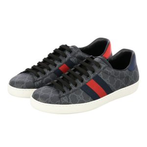 Giày Thể Thao Nam Gucci Ace GG Supreme Black Grey Màu Đen Xám Size 5.5 - Duy Hoang