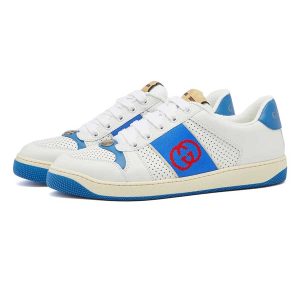 Giày Thể Thao Nam Gucci Screener Interlocking G White Blue Shoes 765054-AACV8-9055 Màu Trắng - Xanh Size 7.5 - Duy Hoang