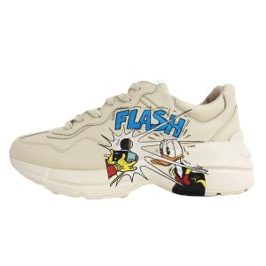 Giày Thể Thao Nam Gucci x Disney Rhyton Donald Duck 646509703F Màu Trắng Kem Size 40.5 - Duy Hoang