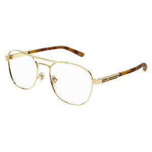 Gọng Kính Nam Gucci GG1290O 002 Màu Vàng Nâu - Duy Hoang