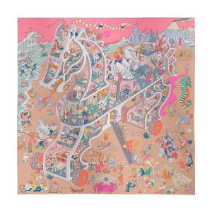 Khăn Nữ Hermès Academia Hippica Scarf 90 H004281SV06 Phối Màu - Duy Hoang