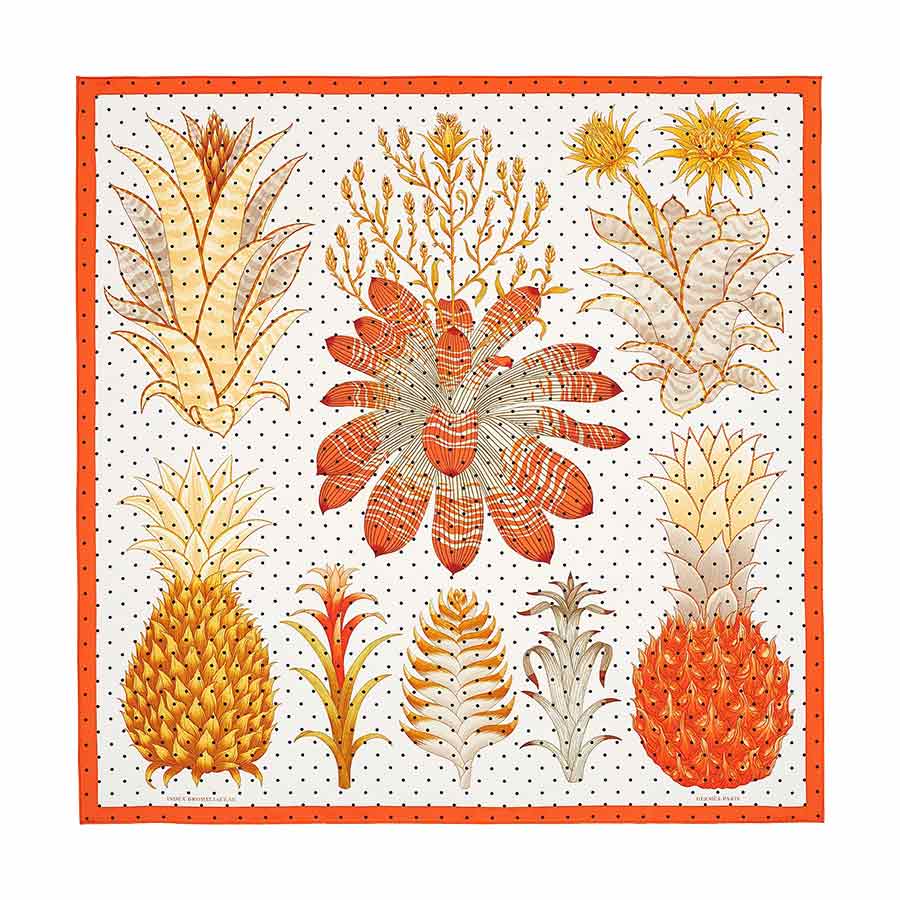 Khăn Nữ Hermès Index Bromeliaceae Scarf 90 Phối Màu - Duy Hoang