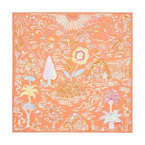 Khăn Nữ Hermès Isola di Primavera scarf 90 Màu Cam - Duy Hoang