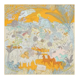 Khăn Nữ Hermès Le Carnaval Des Animaux Scarf 90 Phối Màu - Duy Hoang