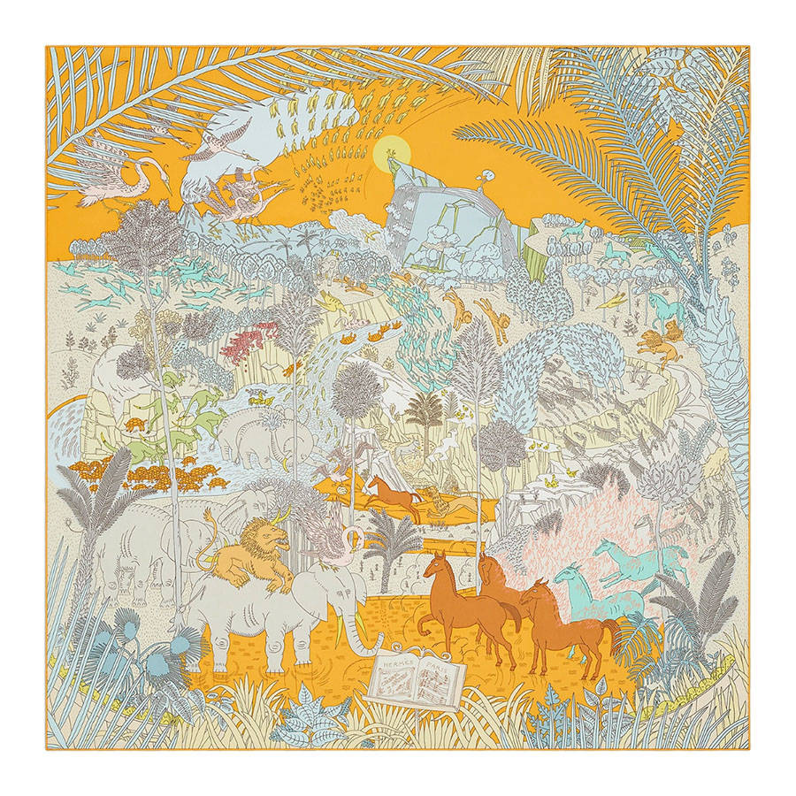 Khăn Nữ Hermès Le Carnaval Des Animaux Scarf 90 Phối Màu - Duy Hoang