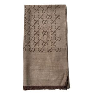 Khăn Quàng Cổ Gucci Muffler Stole 165904 3G646 1264 Light Brown Màu Nâu Nhạt - Duy Hoang