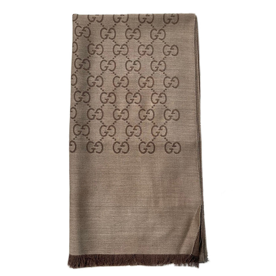 Khăn Quàng Cổ Gucci Muffler Stole 165904 3G646 1264 Light Brown Màu Nâu Nhạt - Duy Hoang