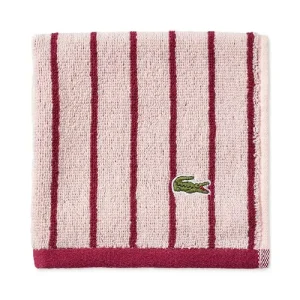 Khăn Tắm Lacoste Centre Mark Cotton Jacquard Stripe Hand Towel Pink 4000002388 Màu Hồng Sọc Đỏ Đô - Duy Hoang