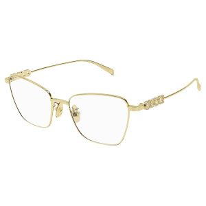 Kính Mắt Cận Gucci GG1807O 001 Yellow Gold Butterfly Glasses Màu Vàng Gold - Duy Hoang