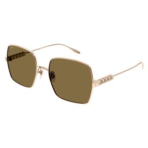 Kính Mát Gucci GG1434S 002 Lettering Logo Sunglasses Màu Nâu - Duy Hoang