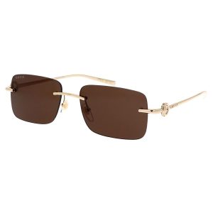 Kính Mát Nam Gucci Endura Gold Rectangular Sunglasses GG1703S 004 Màu Vàng Nâu - Duy Hoang